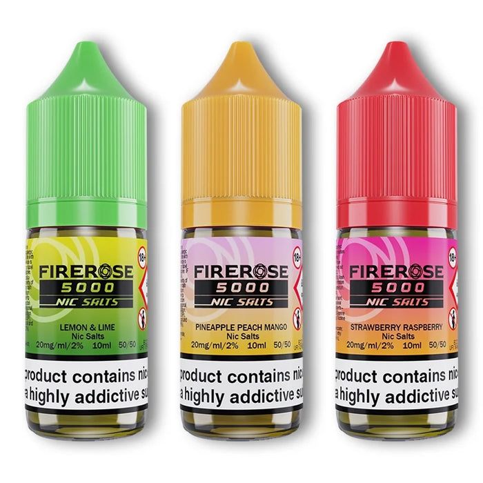Box Of 10 Elux Firerose 5000 Nic Salt 10ml E-Liquids