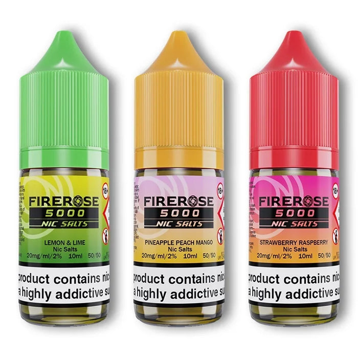 Box Of 10 Elux Firerose 5000 Nic Salt 10ml E-Liquids