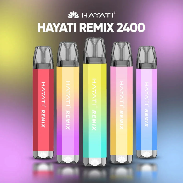 Box Of 10 Hayati Remix 2400 Puffs Disposable Pod Kit