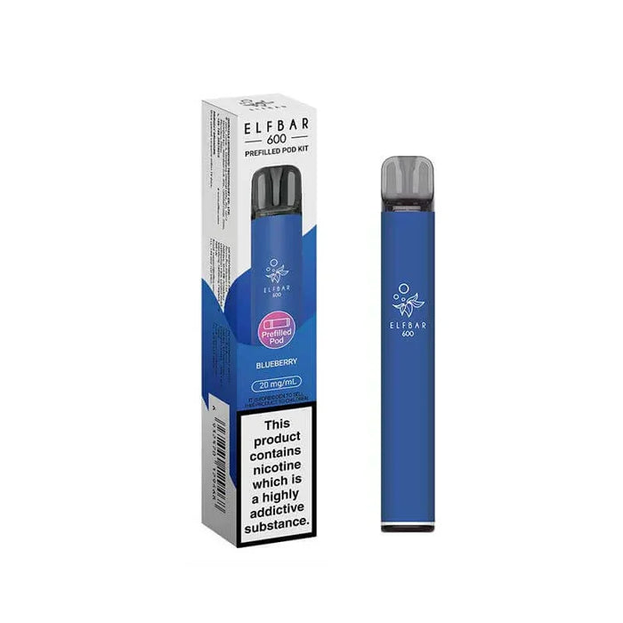 Blueberry Elf Bar 600 Puffs 20mg Reusable Vape Pod Kit