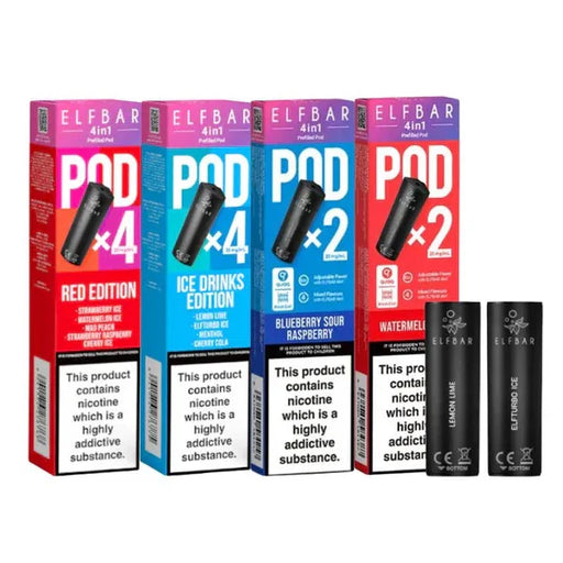 Elf Bar 4in1 Prefilled Pods (X4 Box) – Multiple Editions & Flavours