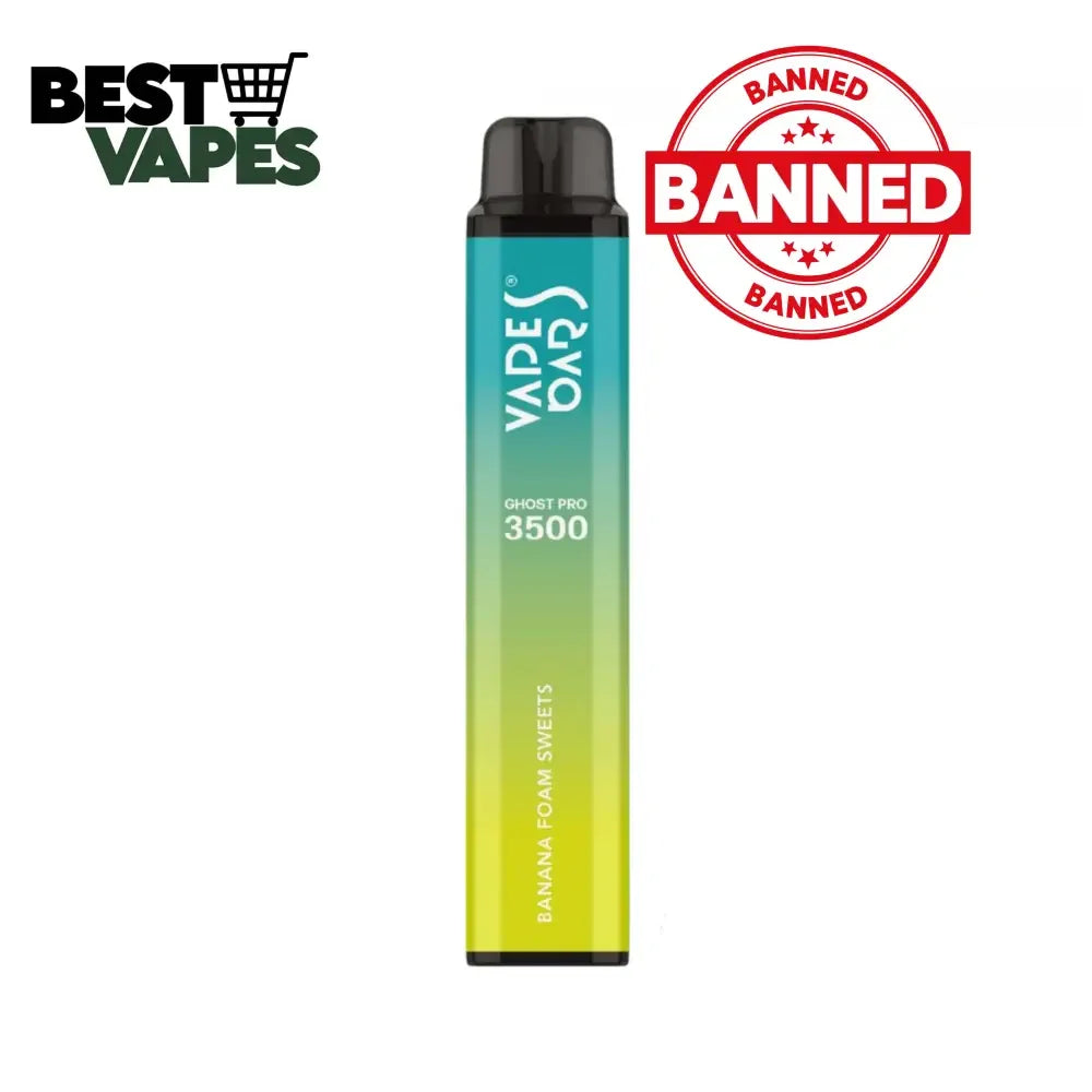 Banana Foam Sweets Ghost Pro 3500 Puffs Prefilled Vape  Best Vapes