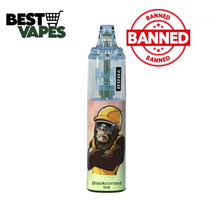 Blackcurrant Ice RandM Tornado 7000 Puffs Disposable Vape