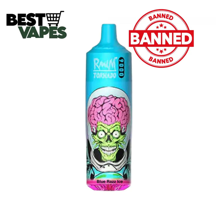 Blue Razz Ice RandM Tornado 9000 Puffs Disposable Vape