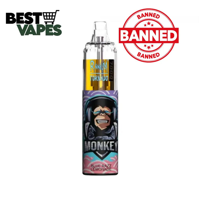 Blue Razz lemonade RandM Tornado 7000 Puffs Disposable Vape