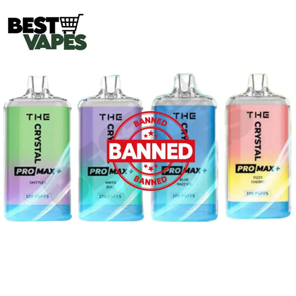 how long do vape cartridges last Box Of 10 The Crystal Pro Max + WGA 10000 Puffs