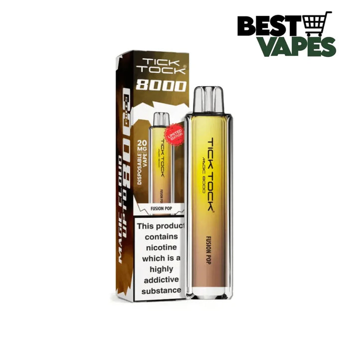 Box Of 10 Tick Tock Magic 8000 Puffs Prefilled Pod Kit | Best Wholesale Price Fusion Pop / Box Of 5 Electronic