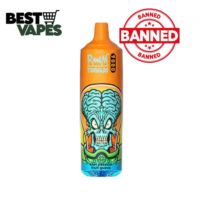 kiwi passion fruit guava RandM Tornado 9000