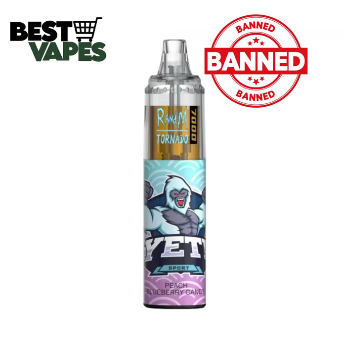 Peach Blueberry Candy RandM Tornado 7000