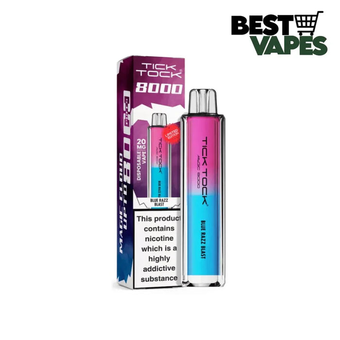 Tick Tock Magic 8000 Puffs Prefilled Pod Kit | Best Price To Buy Blue Razz Blast Electronic Cigarettes