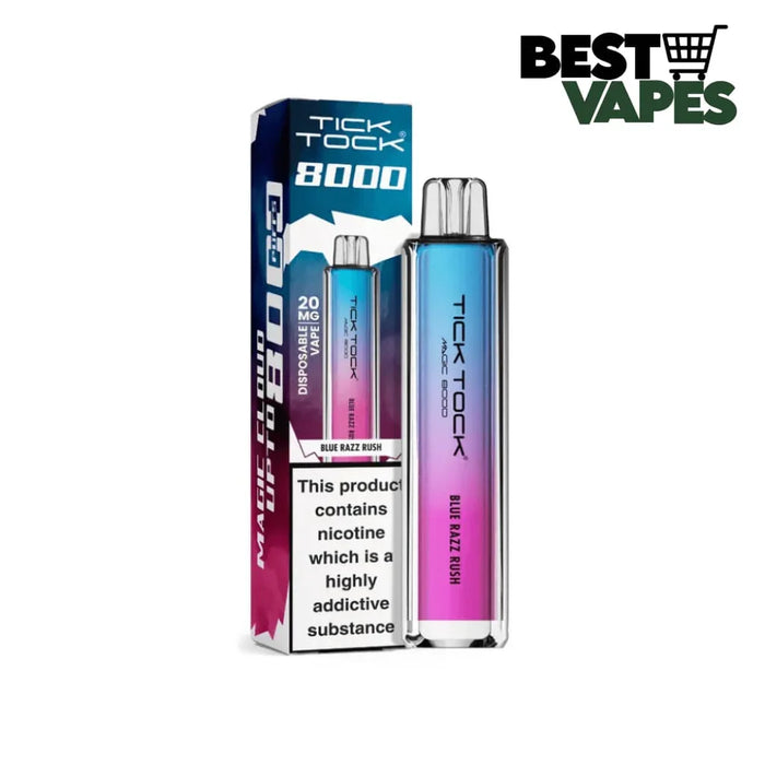 Tick Tock Magic 8000 Puffs Prefilled Pod Kit | Best Price To Buy Blue Razz Rush Electronic Cigarettes