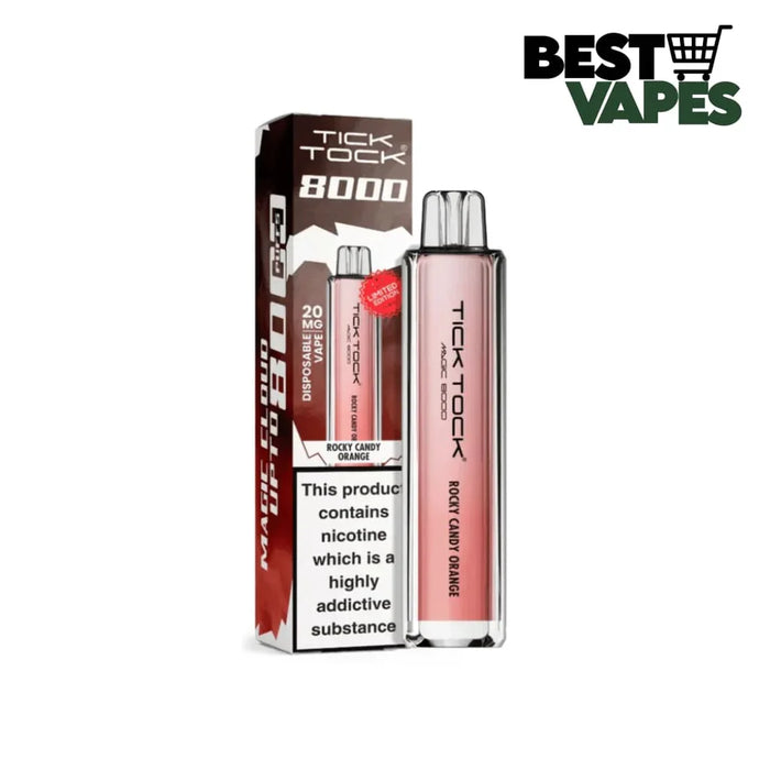 Tick Tock Magic 8000 Puffs Prefilled Pod Kit | Best Price To Buy Rocky Candy Orange Electronic Cigarettes