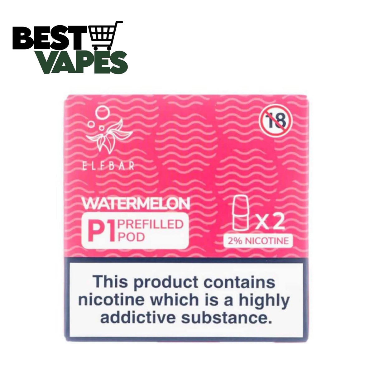 Watermelon Elf Bar Mate 500 PreFilled Pods P1 | Cheap Price — Best Vapes