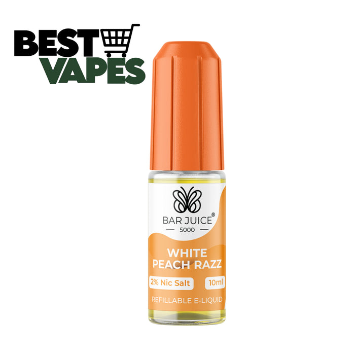 White Peach Razz Bar Juice 5000 Nic Salt E-Liquid