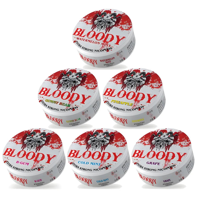 Bloody Nicotine Pouches – Slim, Tobacco-Free Snus | 10mg & 20mg