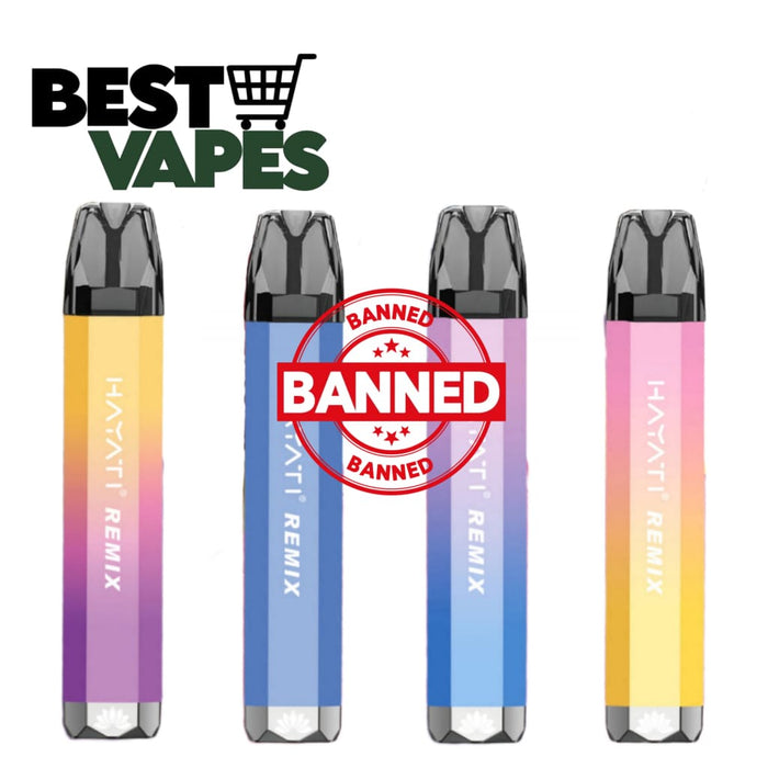 Box Of 10 Hayati Remix 2400 Puffs Disposable Pod Kit Electronic Cigarettes