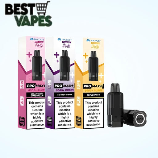 Hayati Pro Max + 6000 Puffs Replacement Pods Electronic Cigarettes