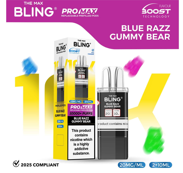 the-bling-10k-pro-max-replacement-pods-box-of-5-blue-razz-gummy-bear-bestvapes