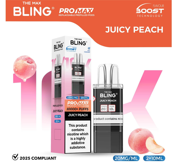the-bling-10k-pro-max-replacement-pods-box-of-5-juicy-peach-bestvapes
