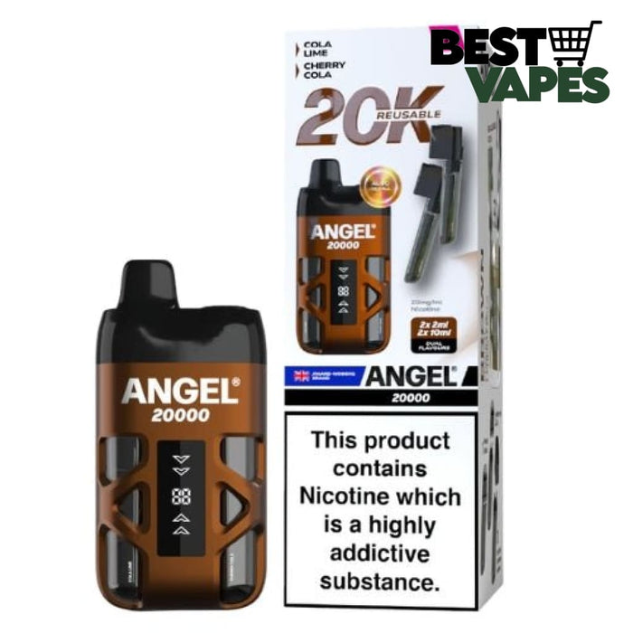 Vapes Bar Angel 20000 Puffs Prefilled Pod Kit | BEST PRICE Cola Lime / Cherry Cola DISPOSABLE PODS