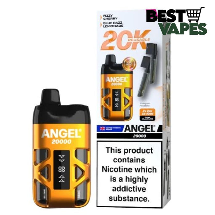 Vapes Bar Angel 20000 Puffs Prefilled Pod Kit | BEST PRICE Fizzy Cherry / Blue Razz Lemonade DISPOSABLE PODS